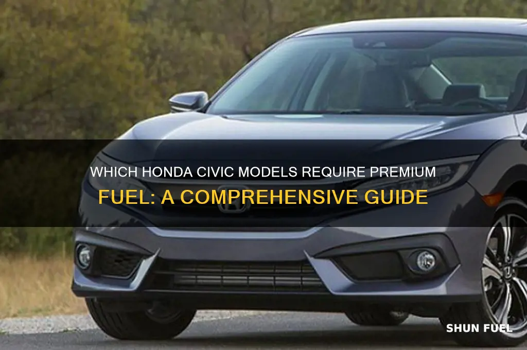 which honda civic used premium fuel