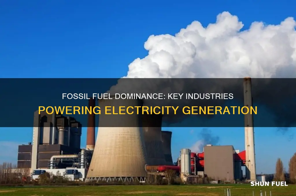 which industry uses fossil fuel to generate electricity