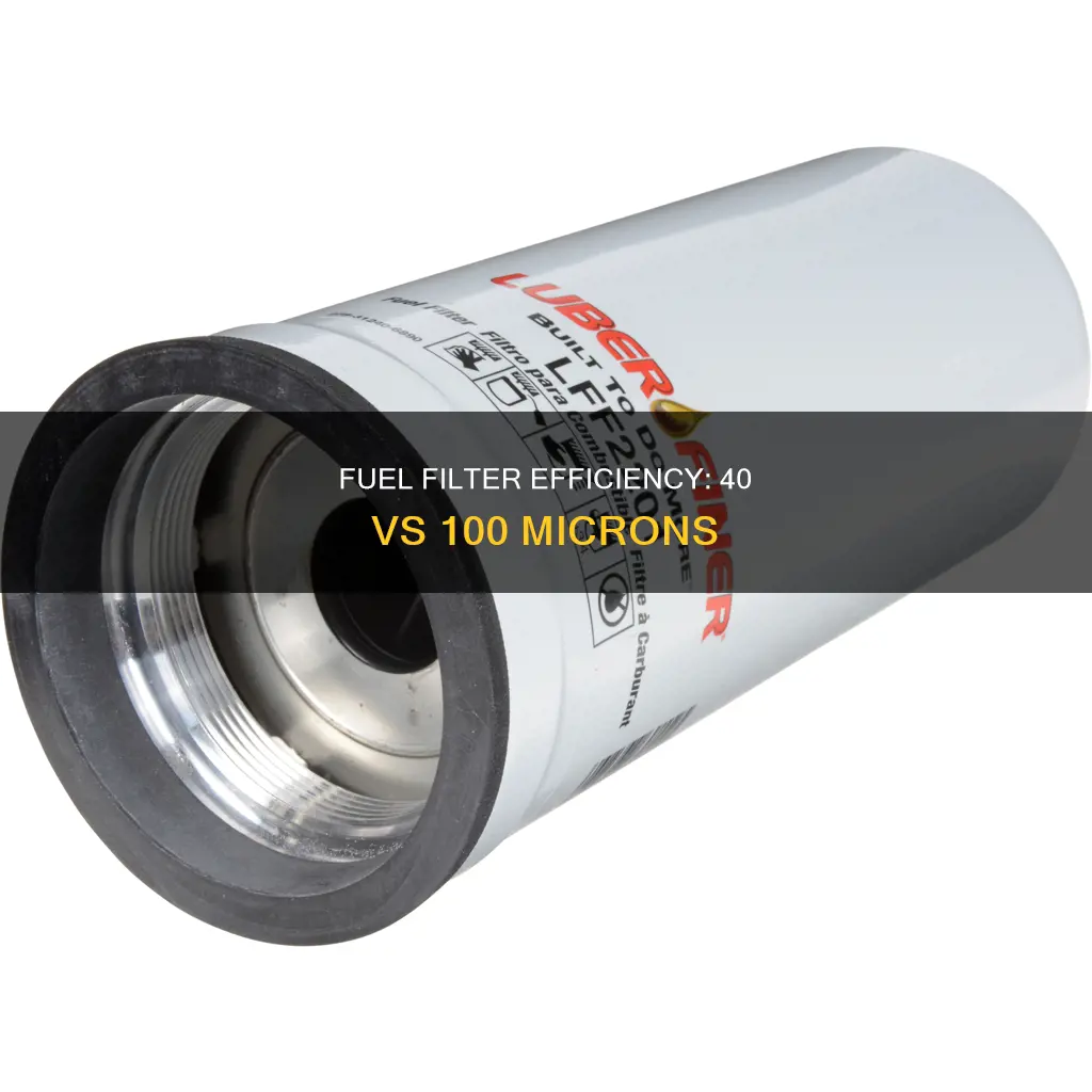 which is finer fuel filter 40 microns or 100 microns