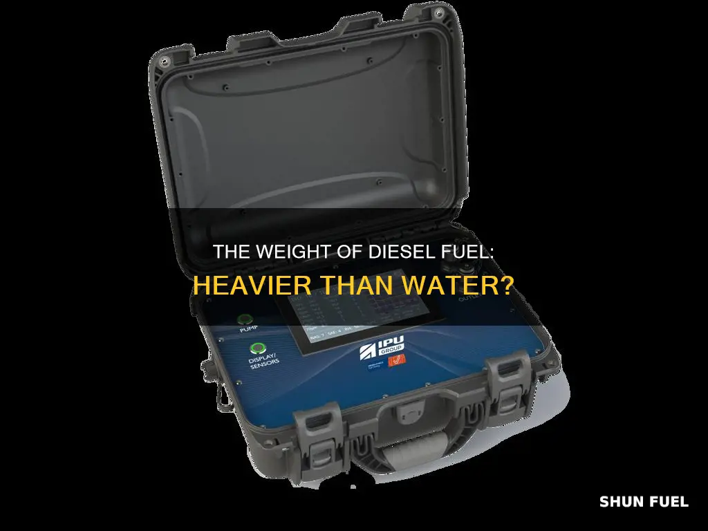 which is heavier diesel fuel or water