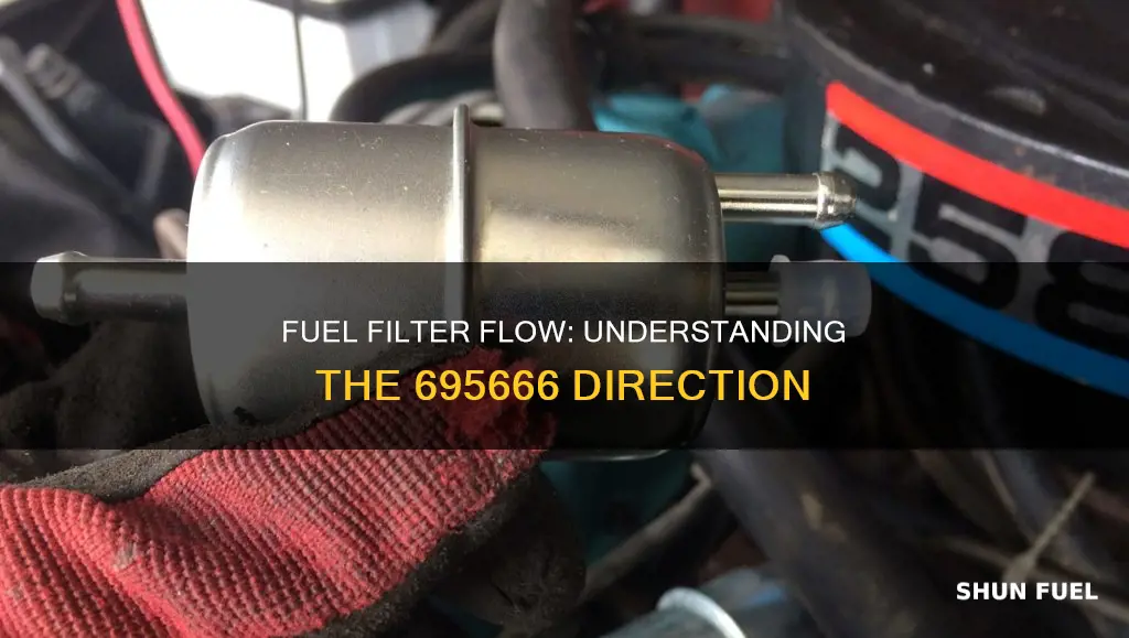 which is the flow direction of a 695666 fuel filter