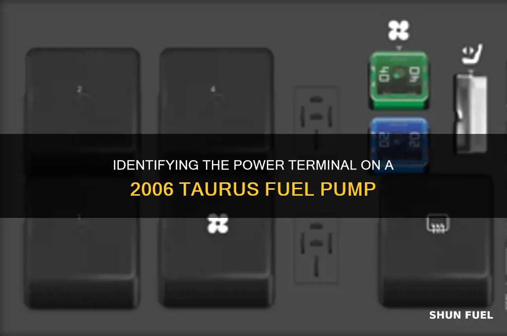 which is the power terminal on 2006 taurus fuel pump