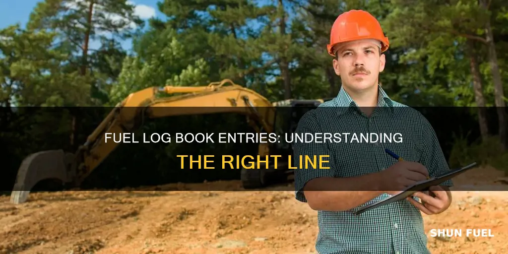 which line does fuel go on a log book