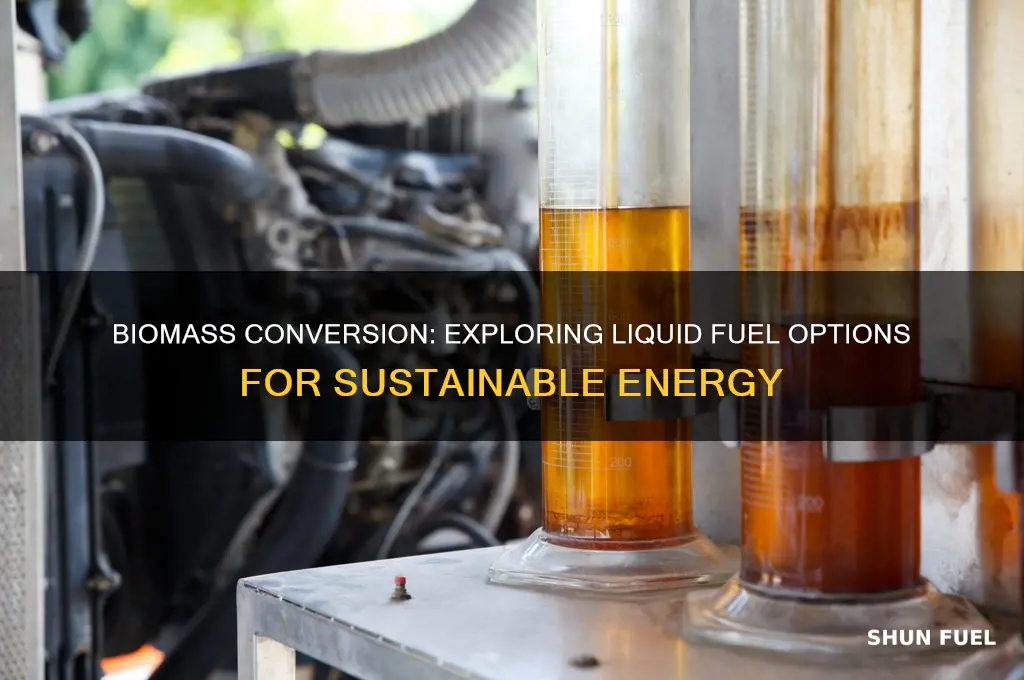 which liquid fuel can biomass be converted into