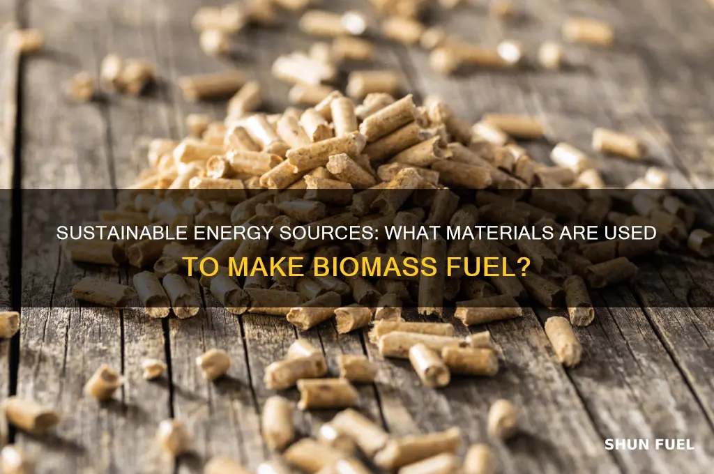 which of the following is used to make biomass fuel
