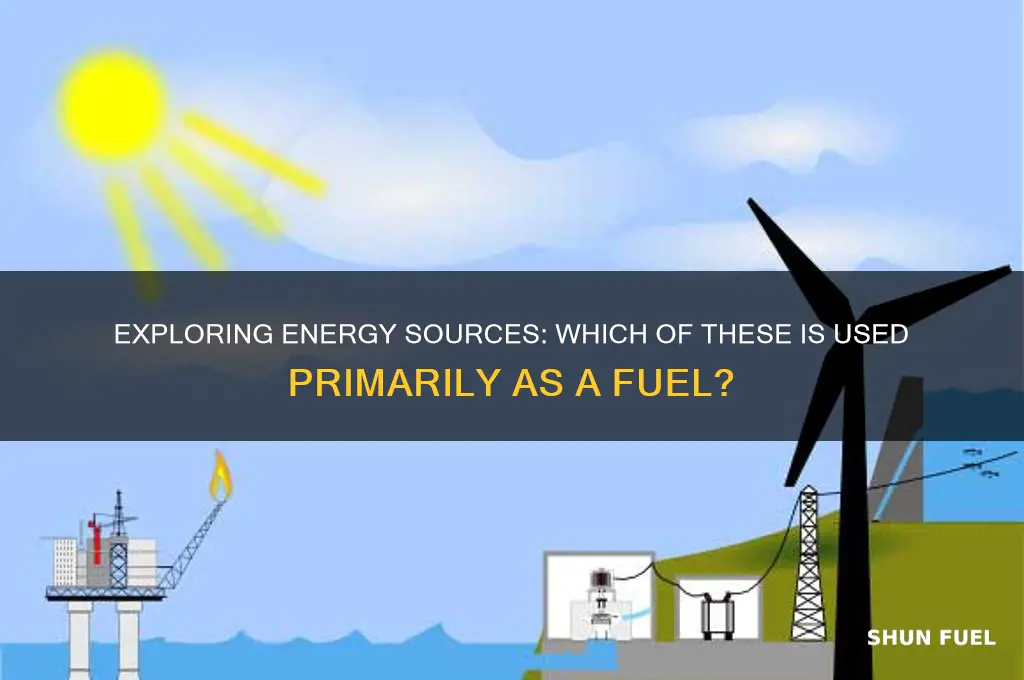 which of these is used primarily as a fuel