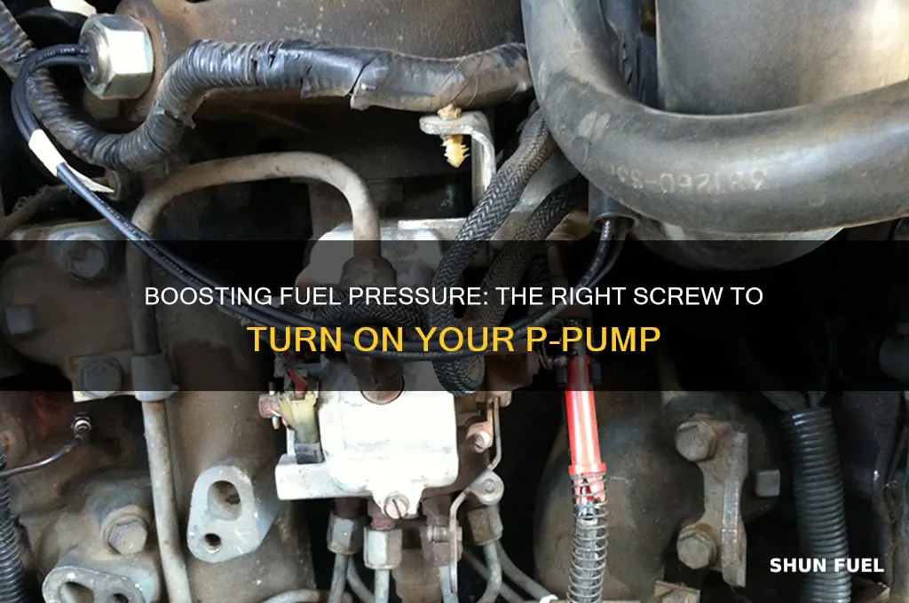 which screw to turn to increase fuel p-pump