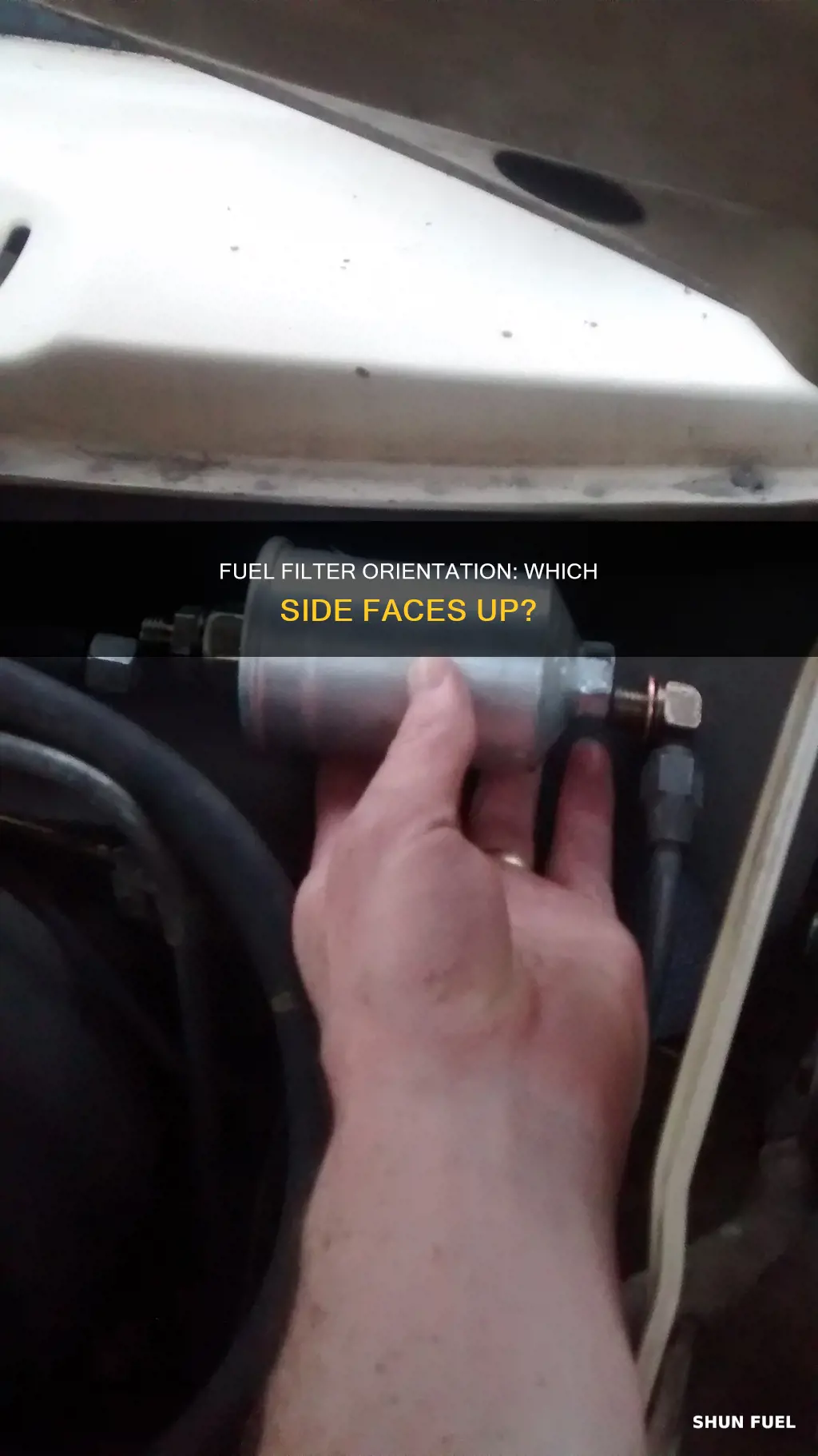 which side is the top of a fuel filter