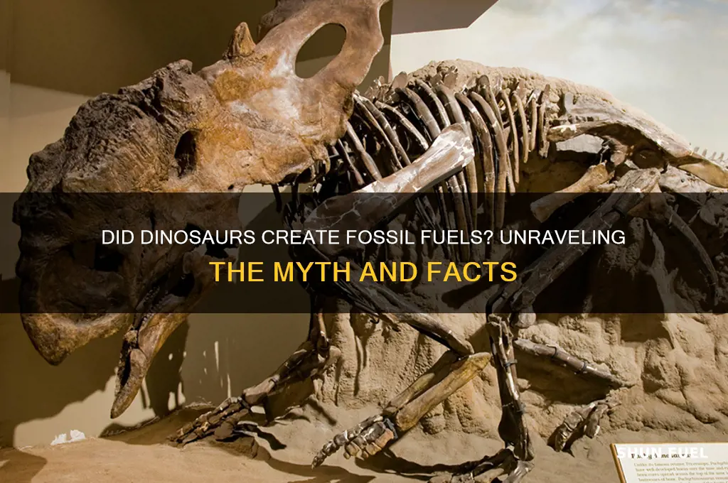 which type of fossil fuels formed from dinosaurs