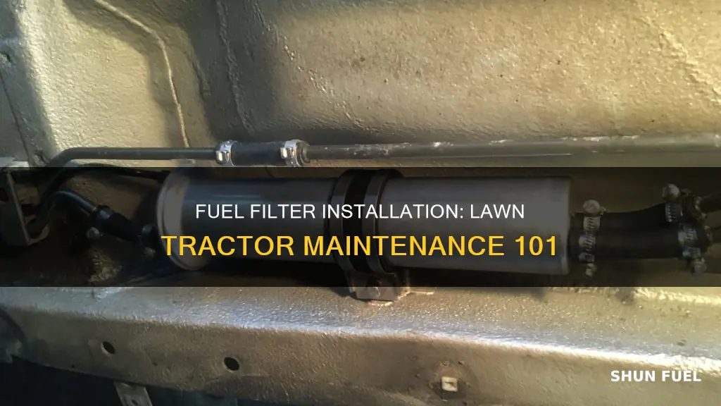 which way do you install lawn tractor fuel filter