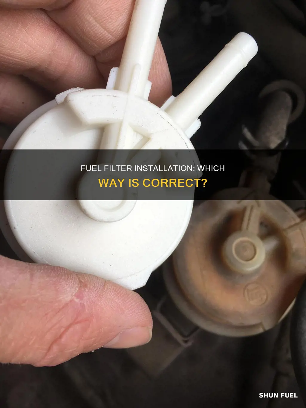 which way round does a fuel filter go