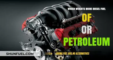 The Weight of Diesel Fuel vs. Petroleum