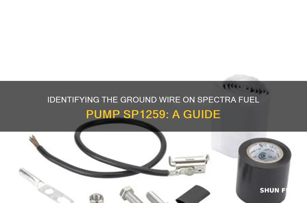 which wire is ground on a spectra fuel pump sp1259