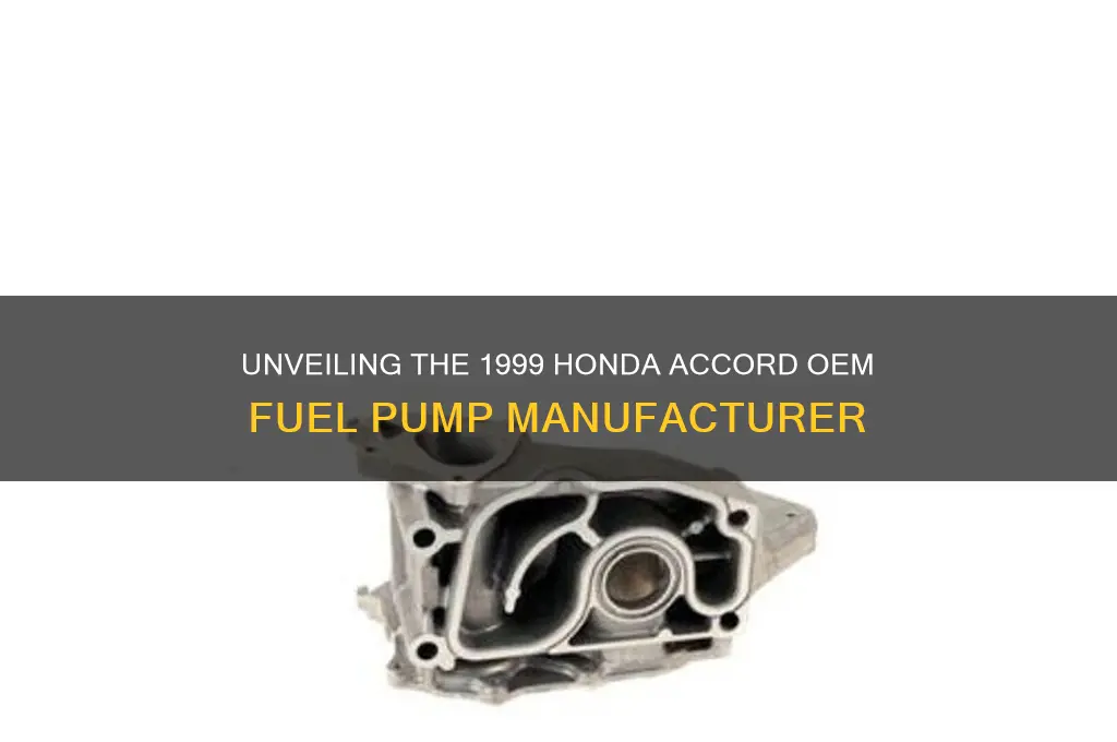 who is the 1999 honda accord oem fuel pump manufacturer