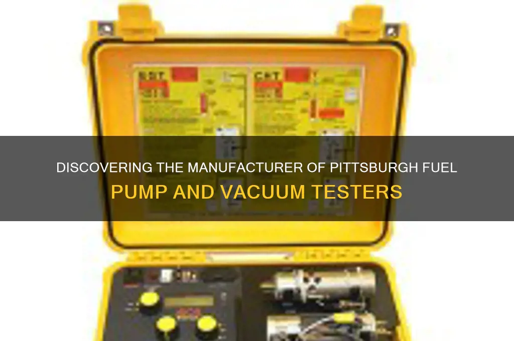 who makes pittsburgh fuel pump and vacuum testerss