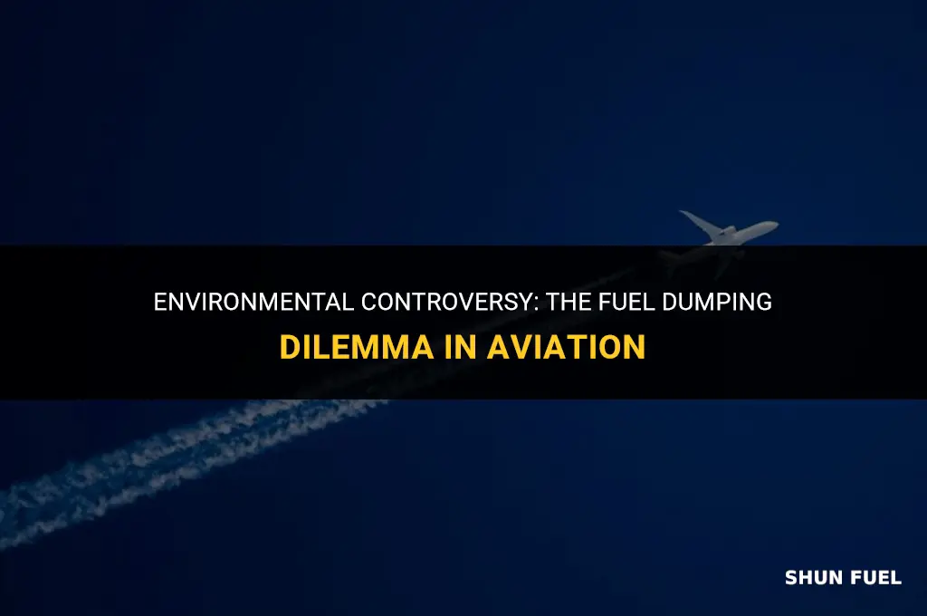 why airline dumped fuel