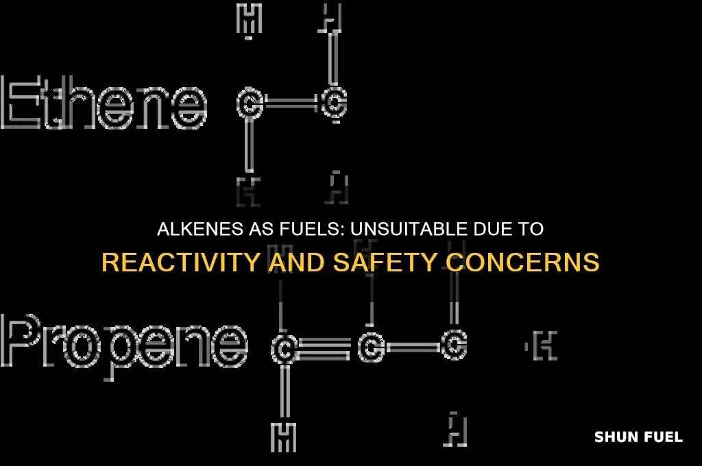 why are alkenes not used as fuels
