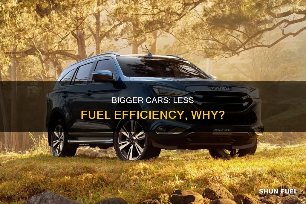 why are bigger cars less fuel efficient