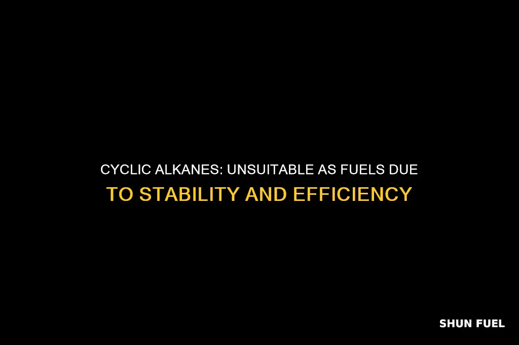 why are cyclic alkanes not used as fuels