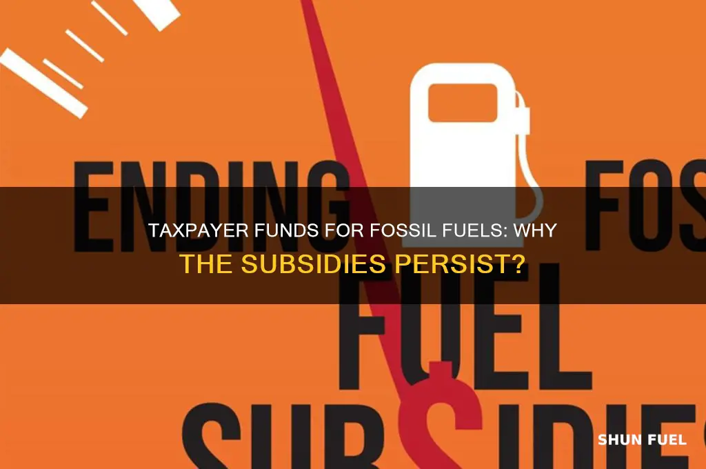 why are fossil fuel companies still receiving taxpayer money