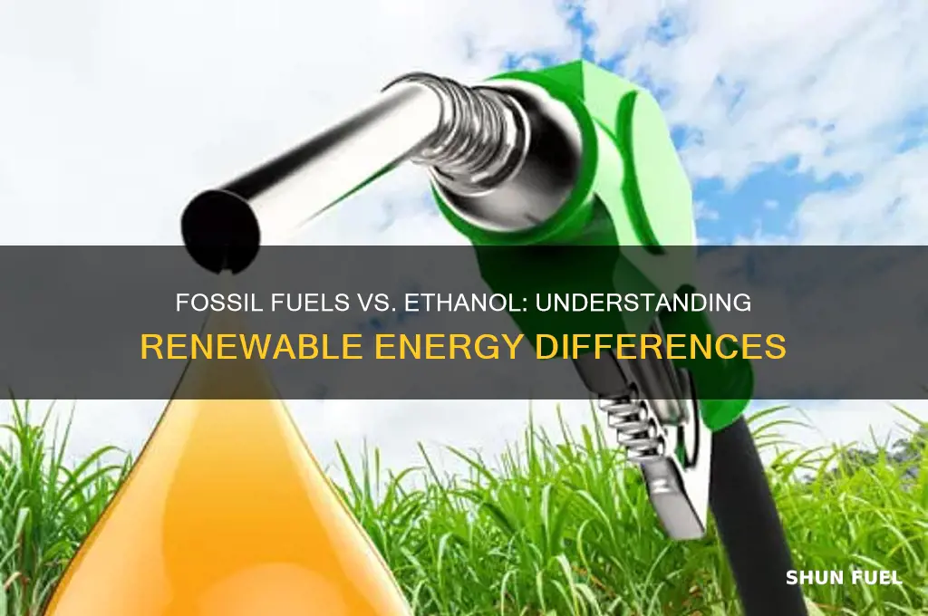 why are fossil fuels non renewable but ethanol is