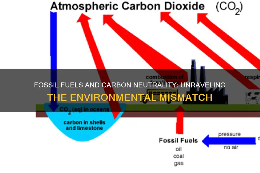 why are fossil fuels not carbon neutral