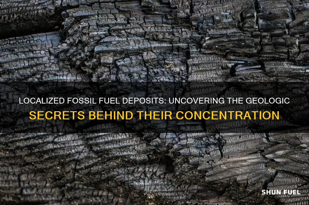 why are fossil fuels often concentrated in localized deposits