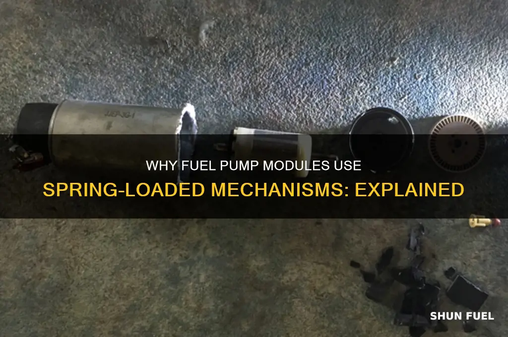why are fuel pump modules spring loaded