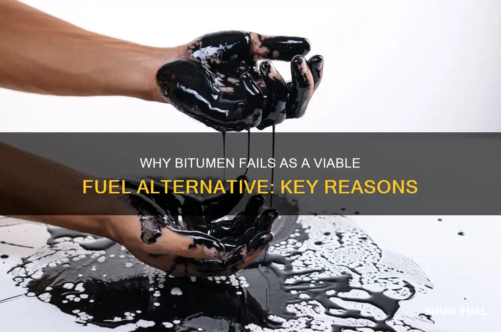 why bitumen is not used as a fuel