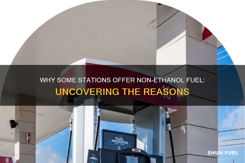 why can some places sell non ethanol fuel