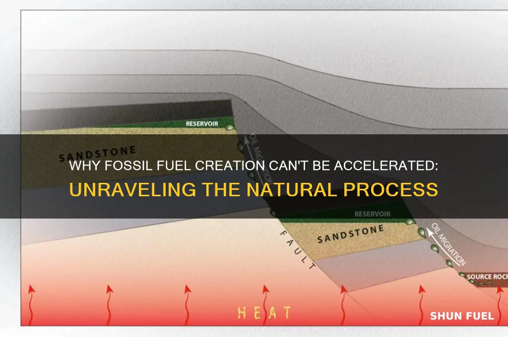 why can we not speed up fossil fuel creation