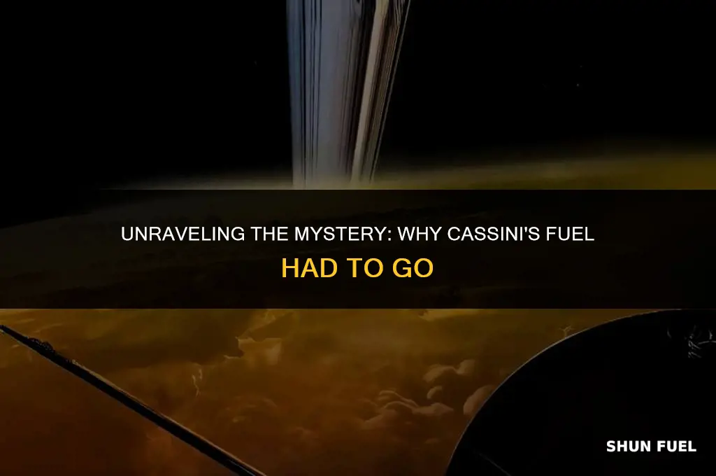 why destroying cassini fuel