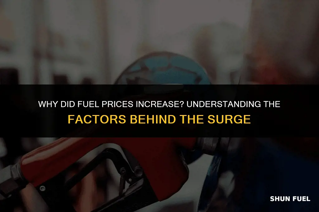 why did fuel prices increase