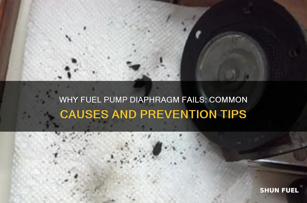 why did fuel pump diaphragm break apart