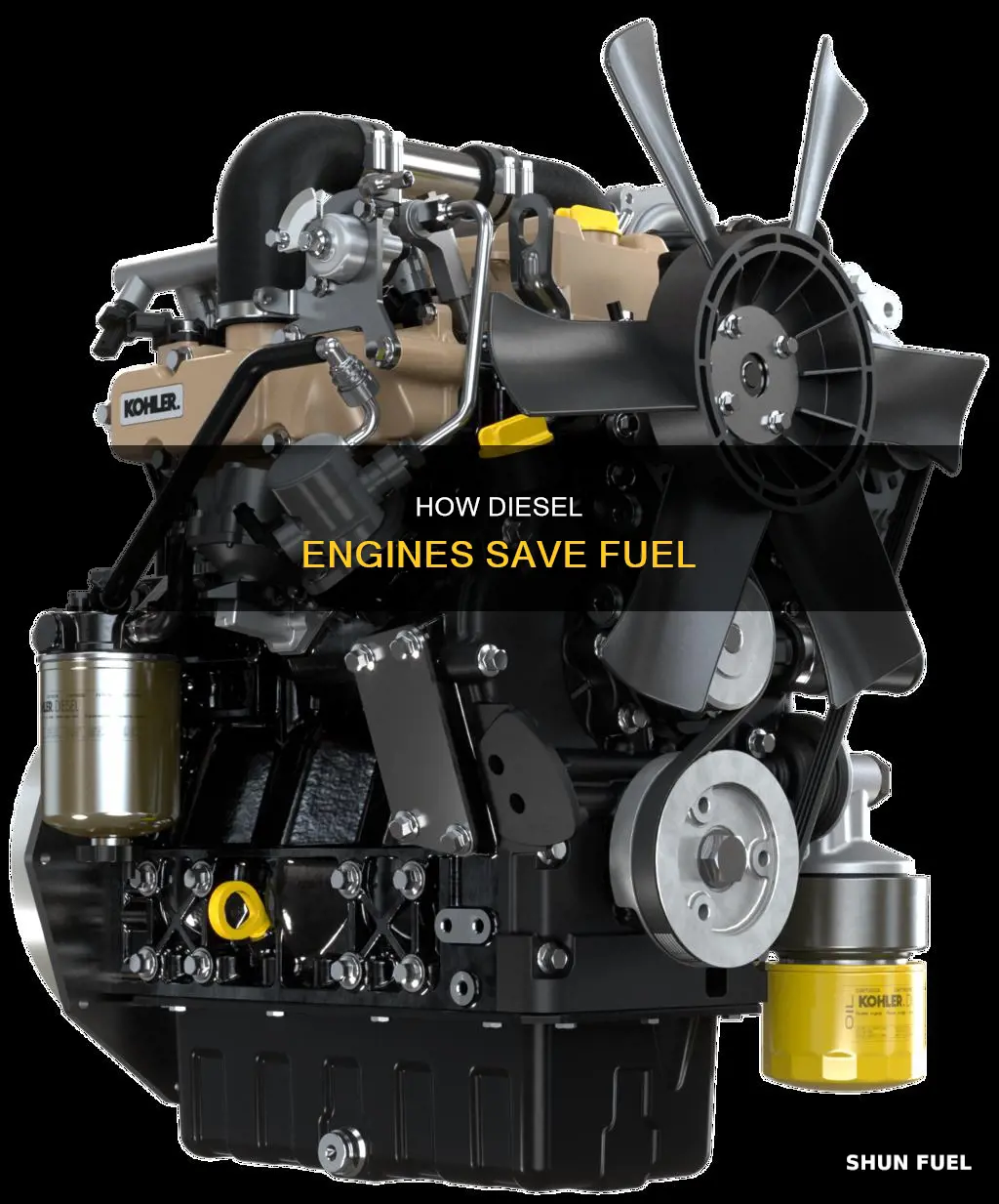 why diesel engine consume less fuel