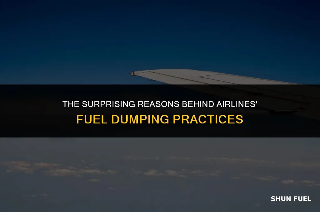 why do airlines dump fuel