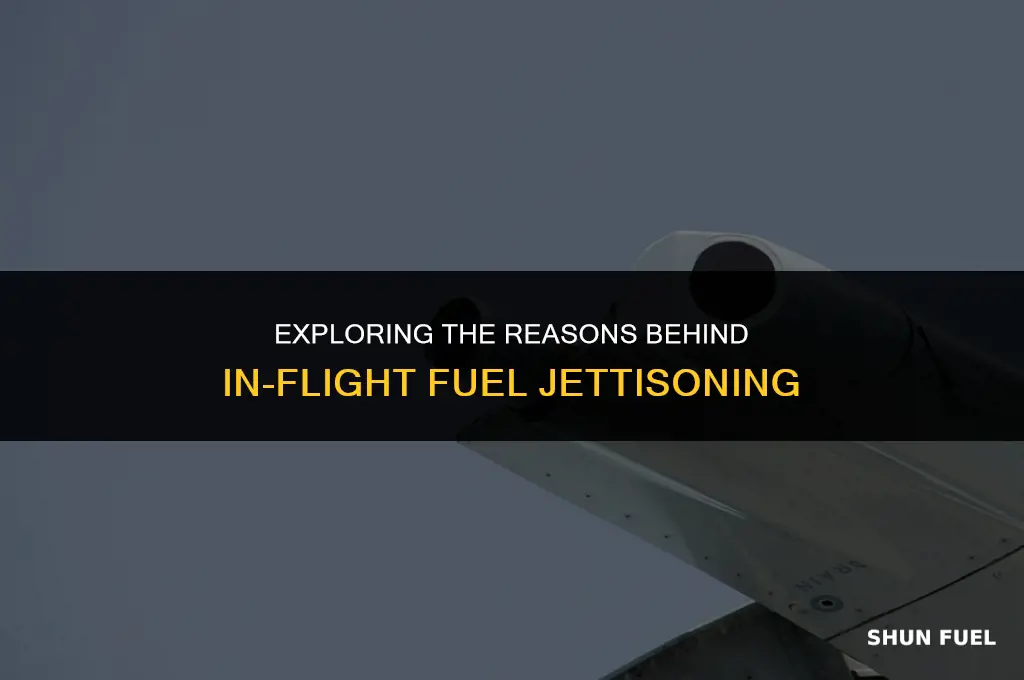 why do airplanes drop fuel