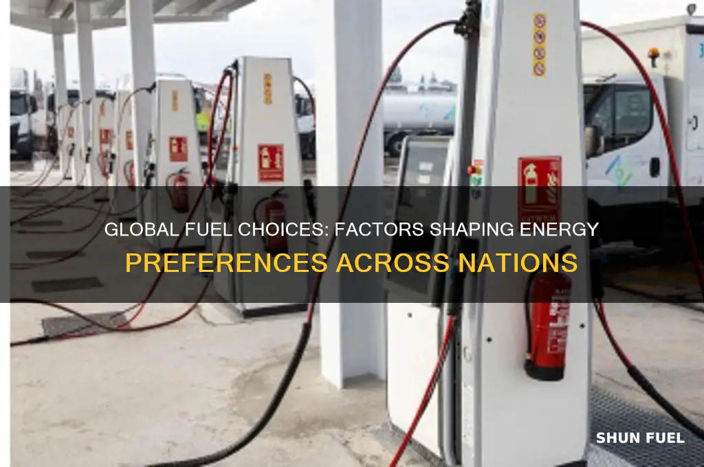 why do certain countries use certain fuels
