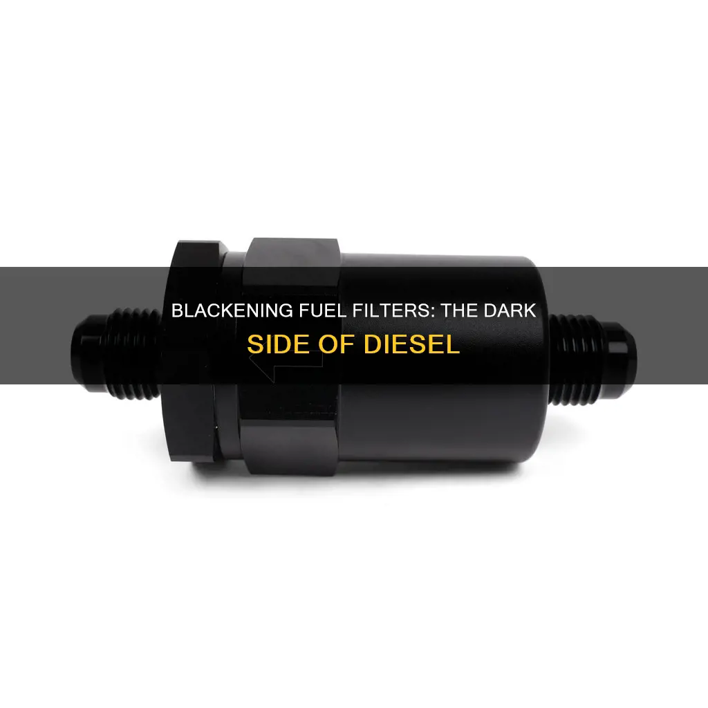 why do diesel fuel filters turn black