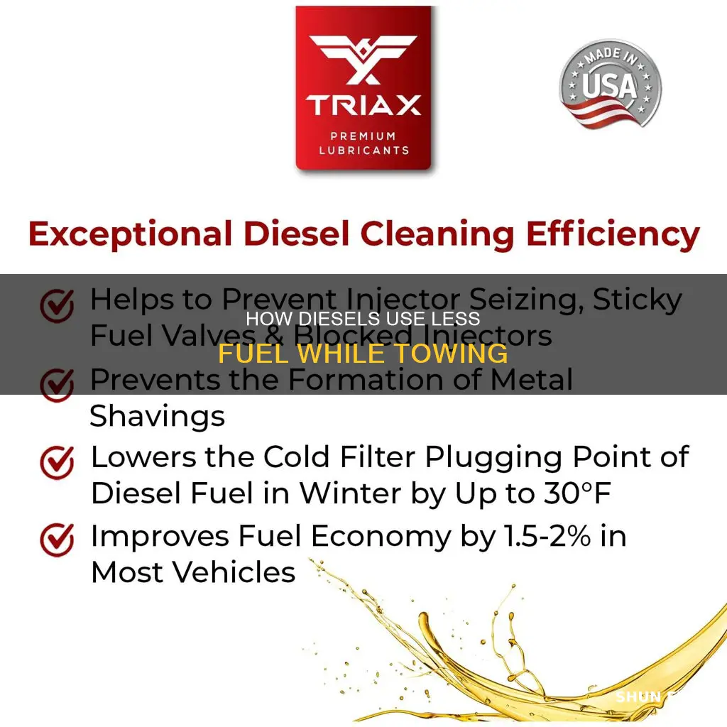why do diesels use less fuel towing