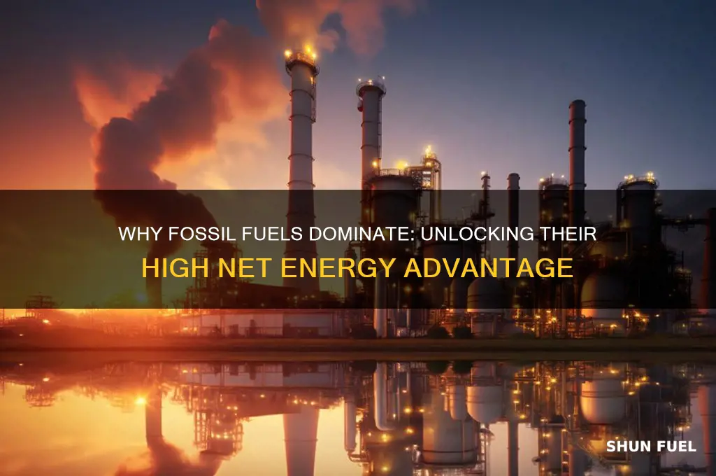 why do fossil fuels have a high net energy