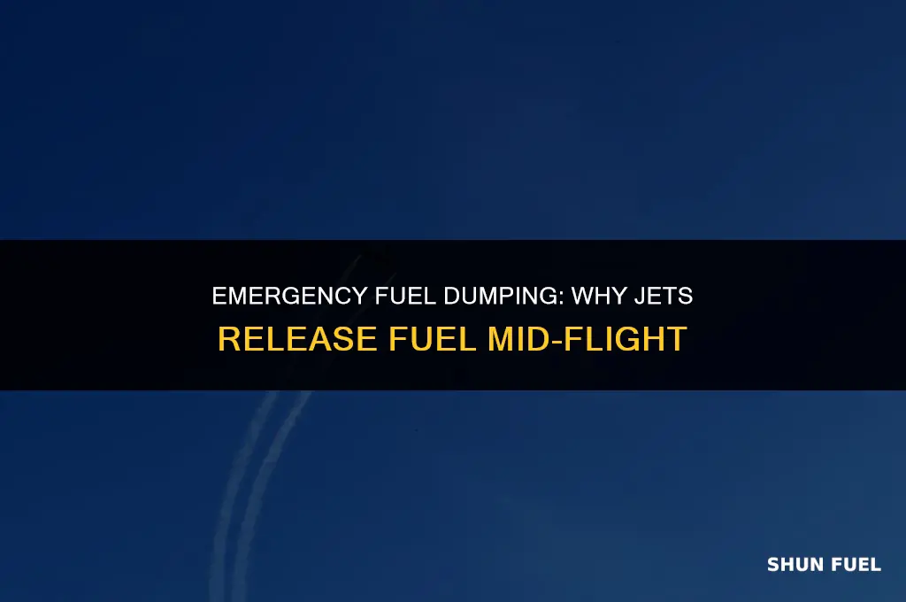 why do jets dump fuel