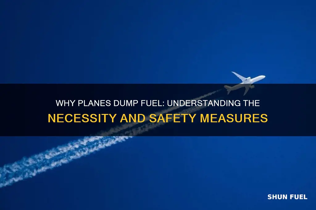 why do planes dump fuel