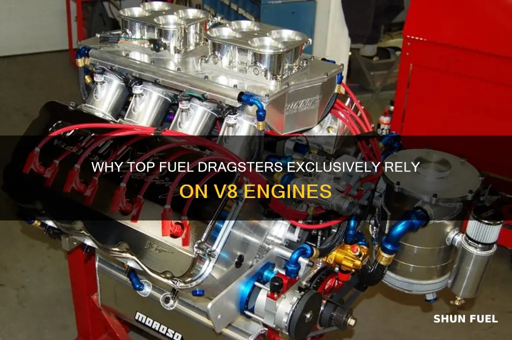 why do top fuel dragsters only used v8s