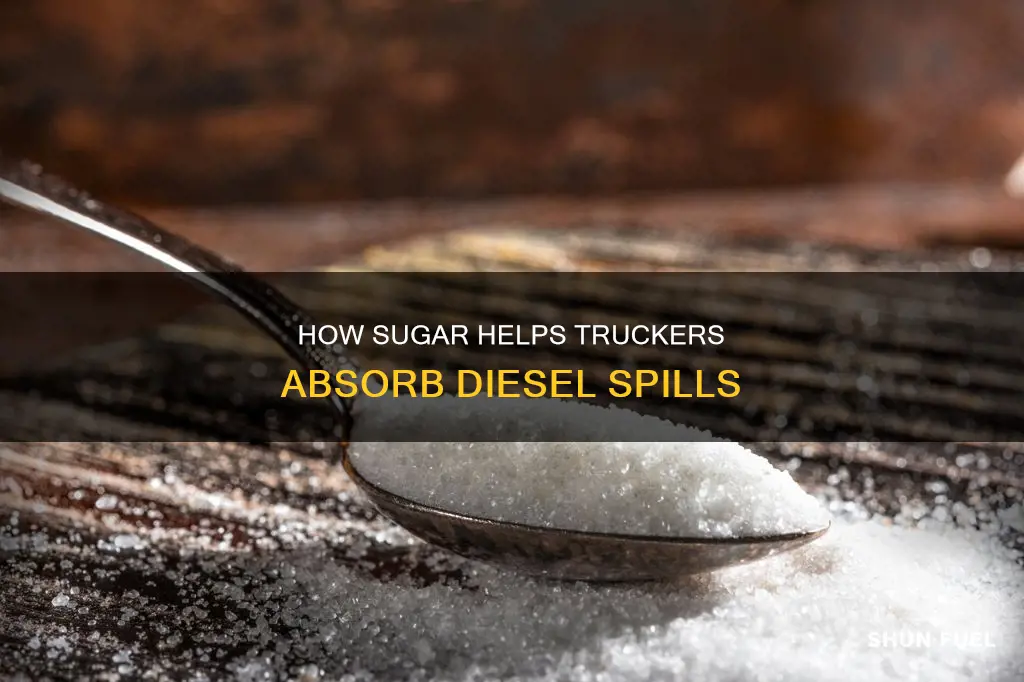 why do truckers use sugar to absorb diesel fuel
