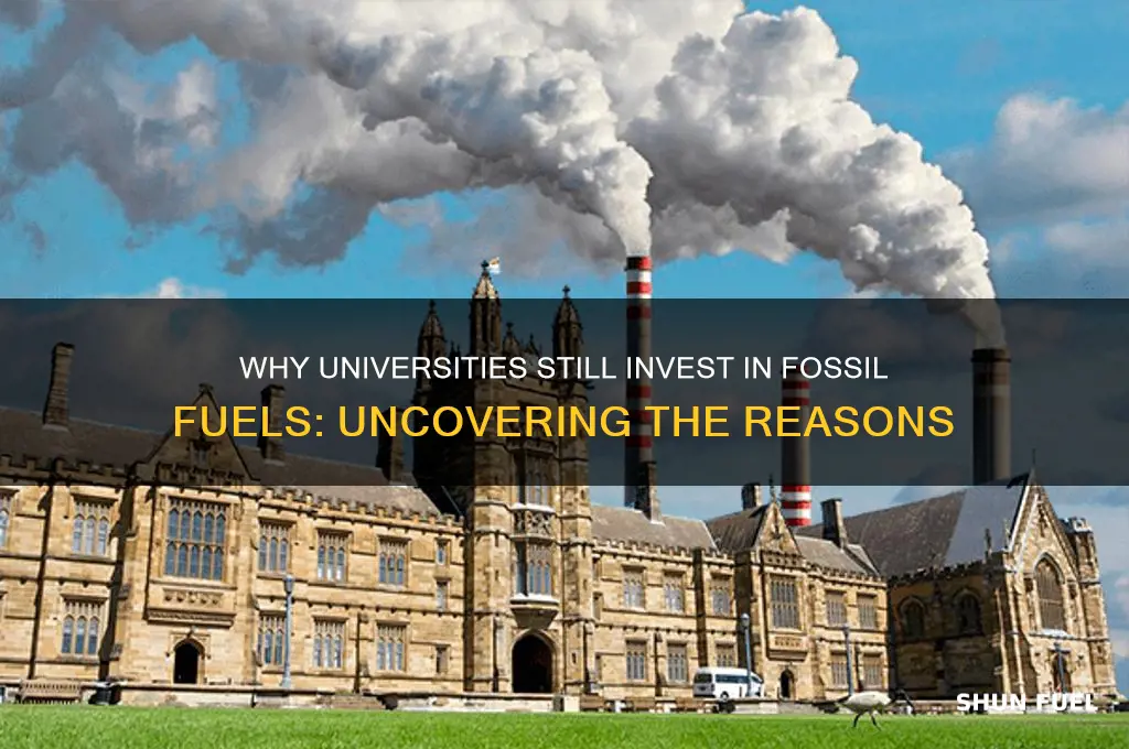 why do universities invest in fossil fuels