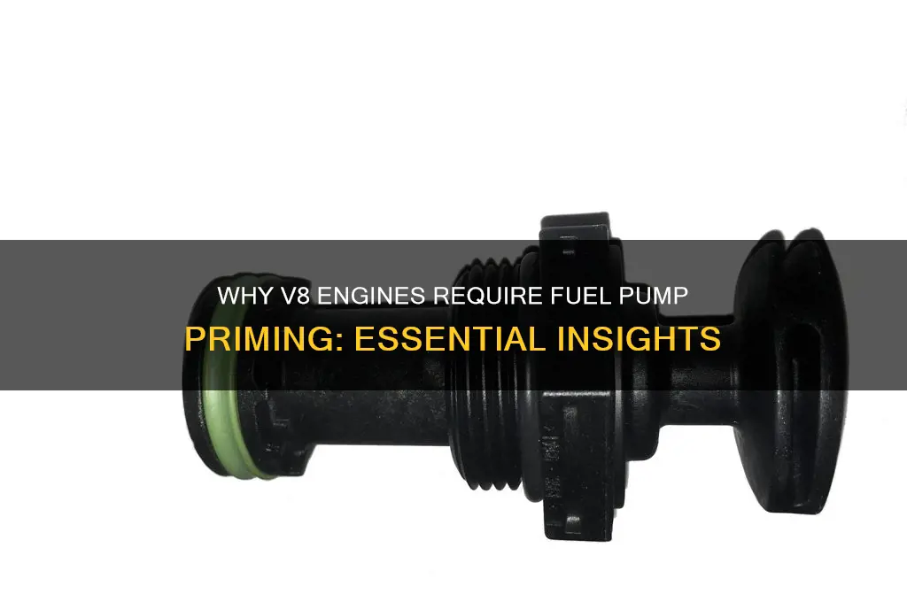 why do v8s need to prime the fuel pump