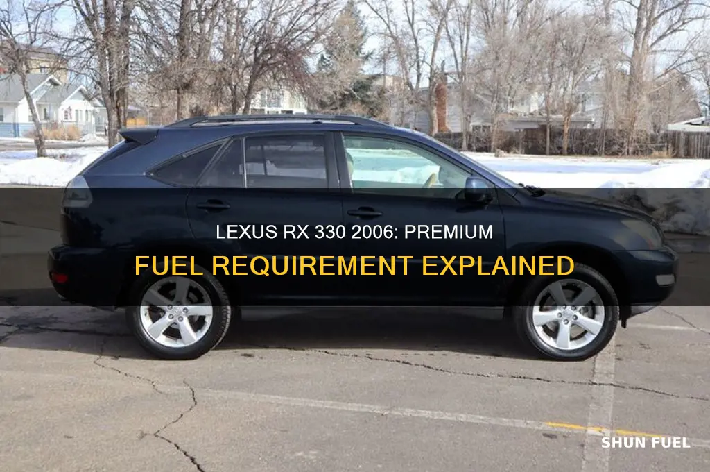 why does 2006 lexus rx 330 use premium fuel