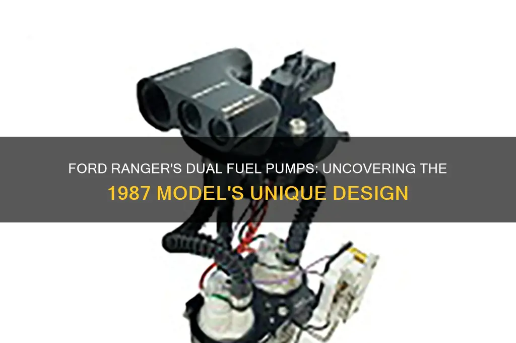 why does a 87 ford ranger have 2 fuel pumps