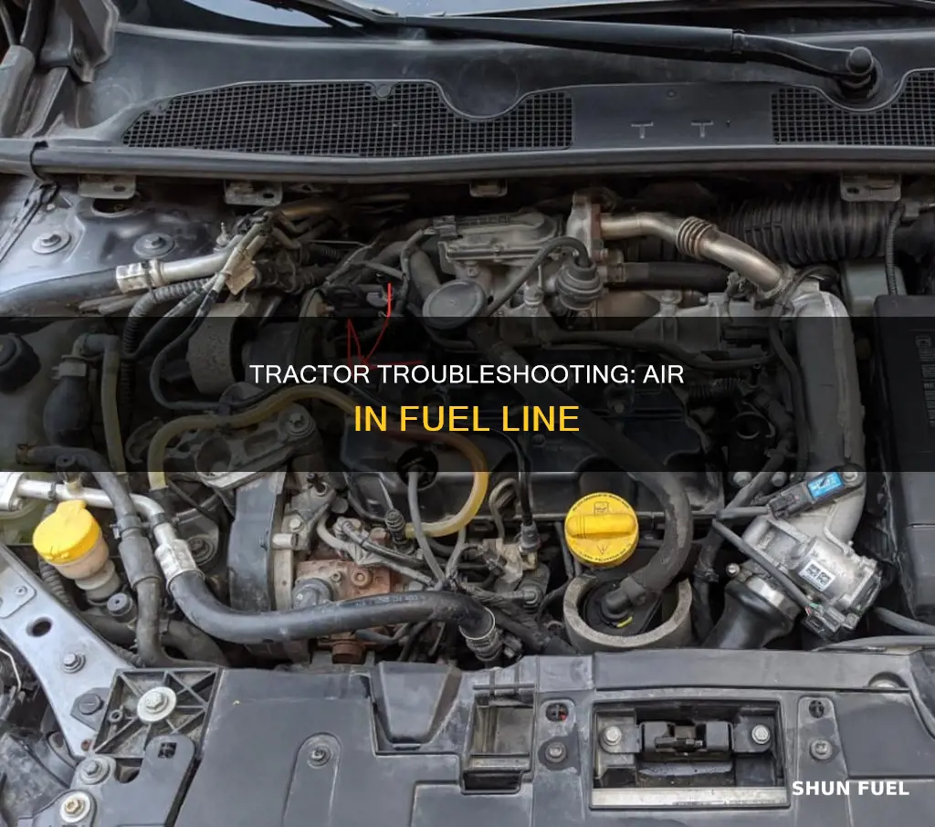 why does a tractor get air in fuel line
